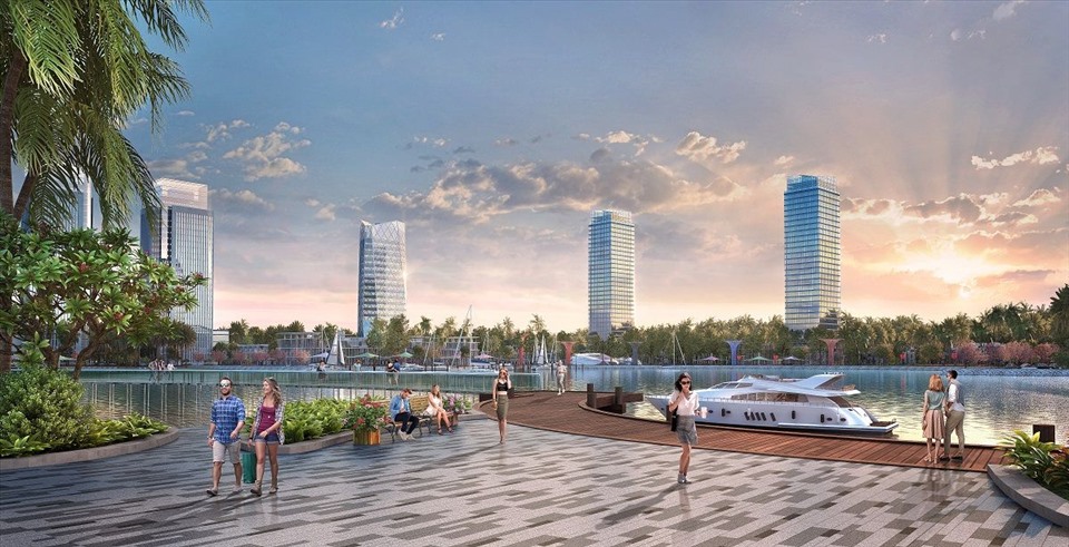 Cầu kính nổi đầu tiên tại Miền Bắc của Dự án TMS Homes Wonder World. Ảnh: TMS